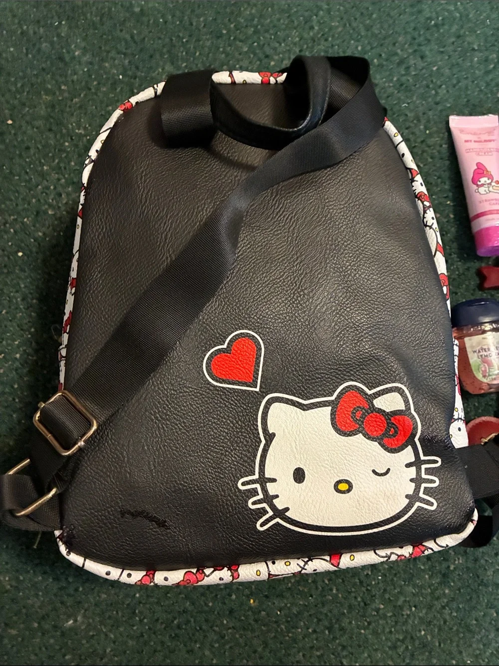 Hello Kitty White & Red Kids Backpack with Matching Red Accessories